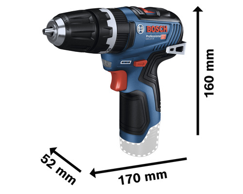 Visseuse sans fil avec indications de dimension