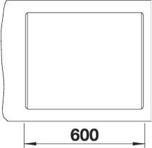 Dessin technique d''une fenêtre avec l''indication 600 millimètres