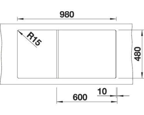 Technische Zeichnung mit Maßangaben