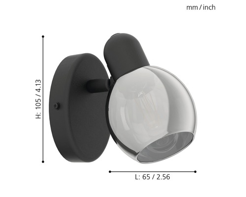 Wandleuchte mit Abmessungen