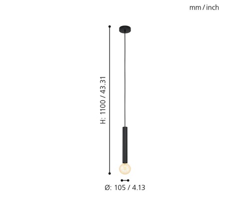 Abmessungen einer Pendelleuchte
