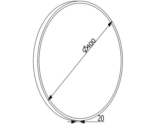 Runde Scheibe mit Durchmesser 400 mm und Dicke 20 mm