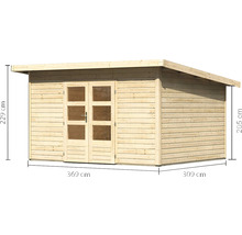 Gartenhaus Karibu Speyer 4 406 x 331,5 cm natur