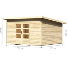 Gartenhaus Karibu Speyer 5 406 x 393 cm natur