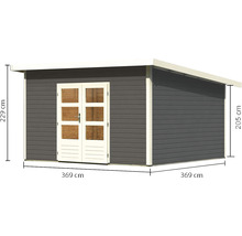 Gartenhaus Karibu Speyer 5 406 x 393 cm terragrau