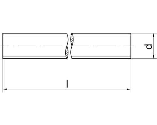 Illustration eines Rohres mit Längenangabe