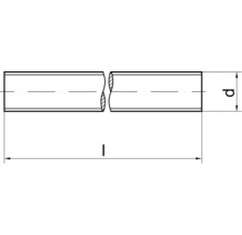 Dessin technique d''un tube avec indication de longueur