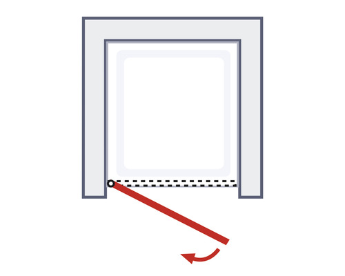 Schema einer Garagentor-Öffnung
