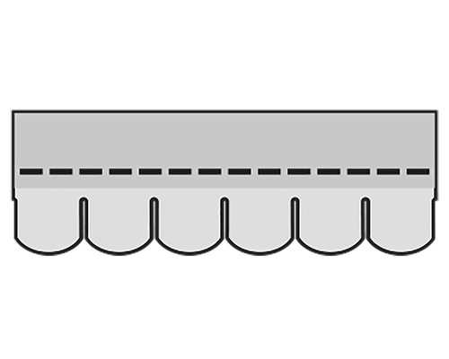 Vorhangbordüre mit Wellenkante