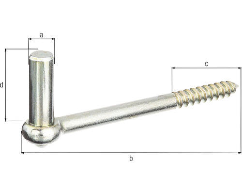 Türhaken mit Gewinde zur Befestigung