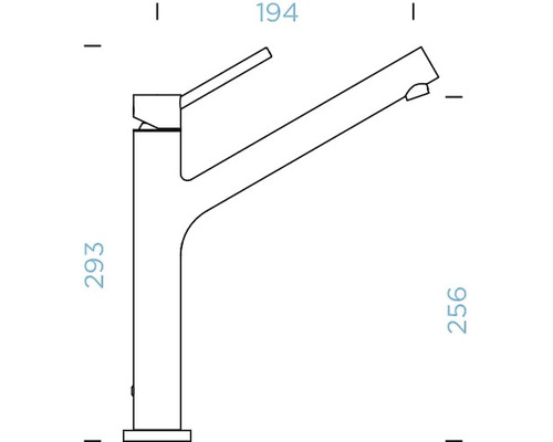 Schéma technique d''un robinet avec dimensions