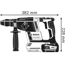 Marteau perforateur sans fil Bosch Professional GBH 18V-26, y compris 2 batteries (5,5 Ah) et chargeur-thumb-4