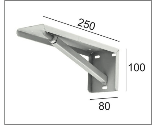 Wandkonsole mit den Maßen 250 x 100 x 80 Millimeter.