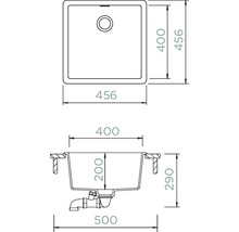 Spüle SCHOCK Greenwich N-100 456 x 456 mm bronze GREN100ABRO