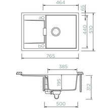 Spüle SCHOCK Mono D-100 765 x 510 mm day MOND100UDAY