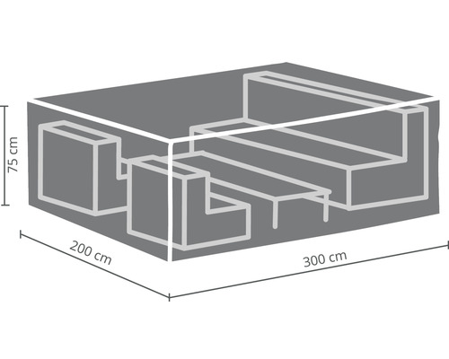Abdeckung für Gartenmöbel, circa 300 cm x 200 cm x 75 cm