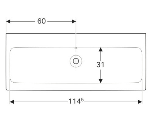 Dessin technique d''un lavabo avec cotes