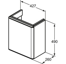 Meuble sous-vasque Ideal Standard Adapto couleur de façade blanc brillant brillant 49 x 26 x 43 cm T4304WG