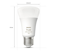 Ampoule Philips hue White & Color Ambiance A60 à intensité lumineuse variable mat E27/9W(75W) 1100 lm RGBW 2000K-6500 K - Compatible avec SMART HOME by hornbach-thumb-3