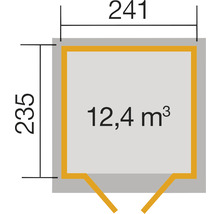 Gartenhaus weka 122 Gr. 2 inkl. Fußboden 285 x 270 cm schwedenrot
