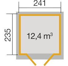 Gartenhaus weka 122 Gr. 2 inkl. Fußboden 285 x 270 cm anthrazit