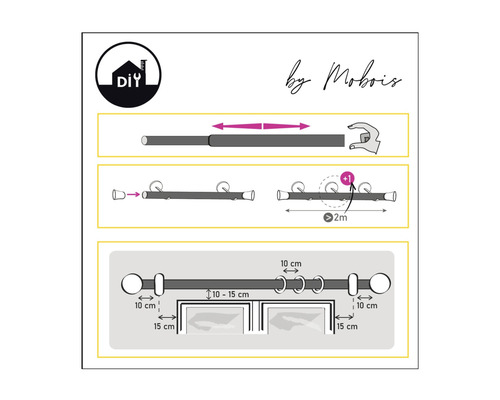 Anleitung zur Montage einer Vorhangstange