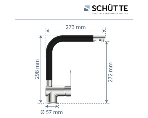 Abmessungen einer Schütte Küchenarmatur