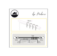 Attaches de rideaux en cuir cognac pour Black Line & Nature Line Ø 20-28 mm 4 pces