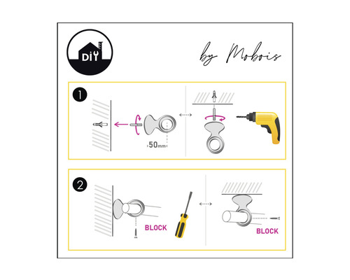 Instructions de montage pour les patères Mobois