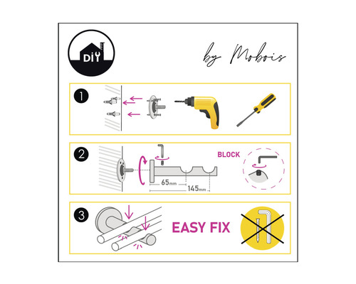 Montageanleitung für eine Gardinenstange