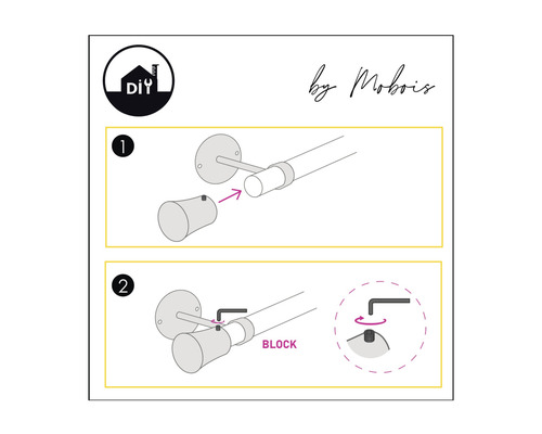 Instructions de montage pour une tringle à rideaux