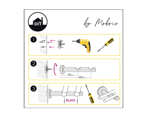 Montageanleitung für eine Doppelstange