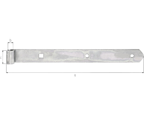 Bandeisen mit Löchern und Maßangaben