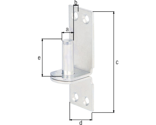Metall Eckwinkel mit Stift und Maßangaben