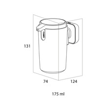 Dessin technique d''un distributeur de savon avec dimensions