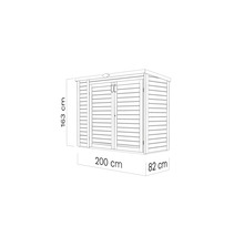 Armoire de jardin Multi-Box 3 200x82x163 cm gris clair-thumb-21