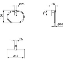 Anneau porte-serviettes Ideal Standard Conca rigide magnetic grey T4503A5-thumb-5