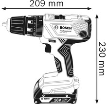 Perceuse-visseuse à percussion sans fil GSB 18V-21, y compris 2x batteries ProCORE (2.0 Ah) et chargeur