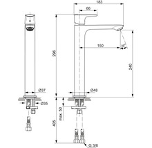 Robinet de lavabo pour vasque à poser Ideal Standard Connect Air chrome A7027AA-thumb-7