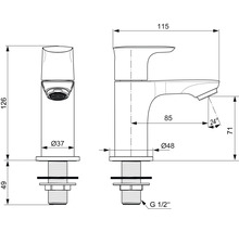 Robinet d'eau froide Ideal Standard Connect Air chrome A7031AA-thumb-3