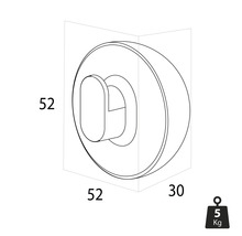 Zeichnung einer Wandgarderobe mit Maßangaben und Gewichtsangabe