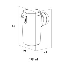 Dessin technique d''un distributeur de savon avec dimensions