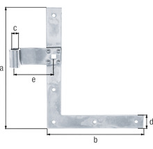 Fensterladen-Winkelband Typ 25 oben 250 x 200 x 13 mm galv. verzinkt, dickschichtpassiviert-thumb-1