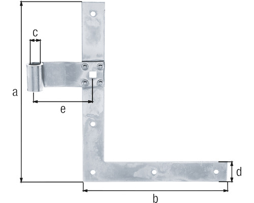 Equerre avec dimensions
