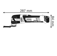 Outil multifonction Bosch Dimensions: 287 mm de longueur, 84 mm de hauteur