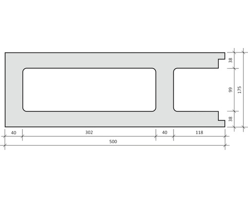 Maße eines U-Elements