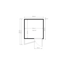 Gartenhaus Bertilo Concept Office inkl. Fußboden 237 x 310 cm natur