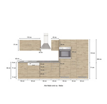 Cuisine complète sans appareils Held Möbel Sorrento 360 cm blanc mat démontée variante réversible 1012.6279