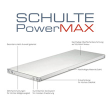 Steck-Grundregal Schulte weiß 250x100x50 cm 6 Böden geteilte Winkelprofile Tragkraft 510 kg