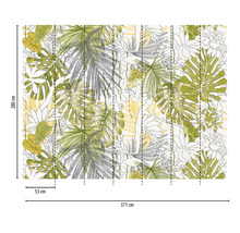 Fototapete Vlies 38232-1 The Wall Blätter-Design 7-tlg. 371 x 280 cm